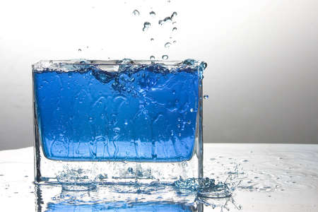 colored water splashの写真素材