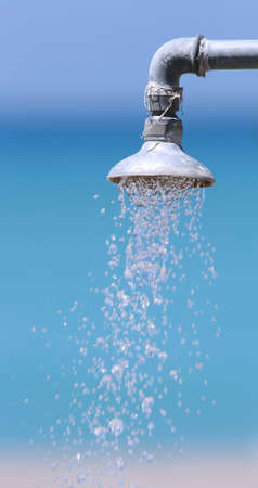 Shower against background out of focusの写真素材