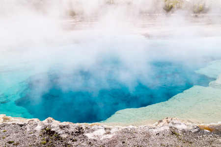A hot spring in Yellowstone National Park.の写真素材