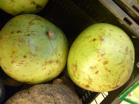 Wood apple, bael, Bengal quince, golden apple, Aegle marmelos, spiny tree with trifoliate leaves, greenish-white fragrant flowers and  greenish-yellow fruit with thick hard rind の写真素材