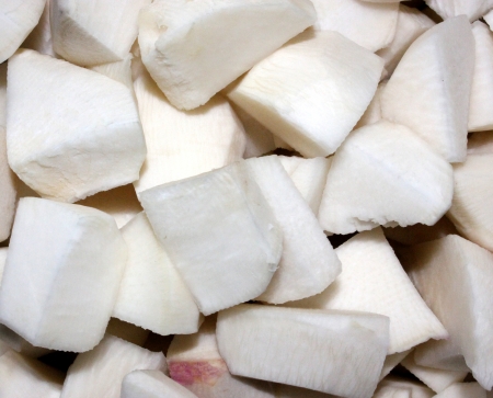 Turnip, purple top turnip, white turnip, Brassica rapa subsp  rapa, winter vegetable with tuberous globose root having white flesh  Cooked as vegetable の写真素材