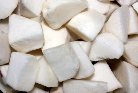 Turnip, purple top turnip, white turnip, Brassica rapa subsp  rapa, winter vegetable with tuberous globose root having white flesh  Cooked as vegetable の写真素材