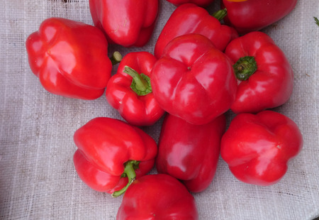 Red sweet pepperの写真素材