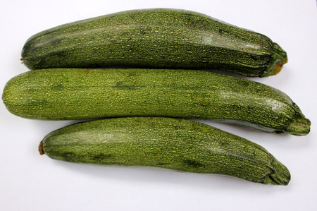 Australian Green Summer squash, cultivar with dark green fruit with light colored dotsの写真素材