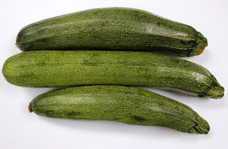  Australian Green Summer squash, cultivar with dark green fruit with light colored dotsの写真素材