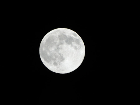 Full moon, shot on July 11, 2014 from Sunnyvale hill one hour after sunset                               の写真素材