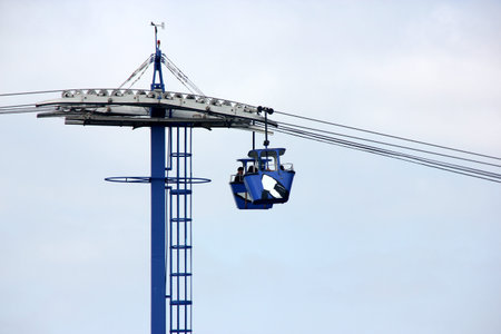 Cable Car, Cirque De La Mer, SeaWorld, San Diego, California, USA, skyride, panoramic cable-car ride...