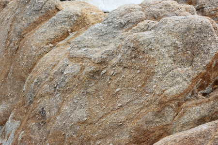Boulders in Bird Rock, Pebble Beach, 17 Mile Drive, California, USA, popular visitor destination, mid sea huge rock with numerous birds, sea otters and sea lions.の写真素材