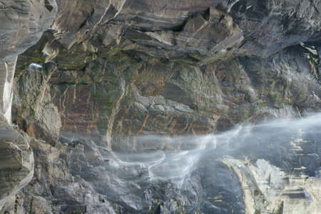 Yosemite fall, Yosemite National Park, Sierra Nevada, California , USA, less active in October month.の写真素材