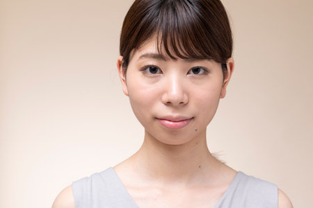 Beauty image of young bare-skinned Japan womanの写真素材