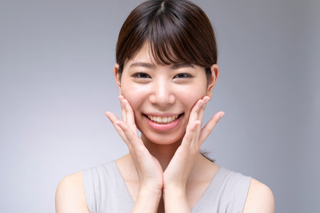 Beauty image of young bare-skinned Japan womanの写真素材