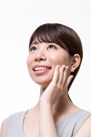 Beauty image of young bare-skinned Japan womanの写真素材