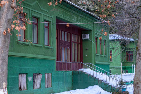 Abkhazia, Lake Ritsa, 06.01.2021-summer secret cottage of Joseph Stalin on Lake Ritsa in the Republic of Abkhazia - history museum summer residence.のeditorial素材