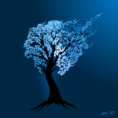 blue tree of life, beautiful for any ideas and projectsのイラスト素材