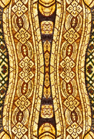 Vintage traditional Thai style art painting on temple for background, Generality in Thailand, any...