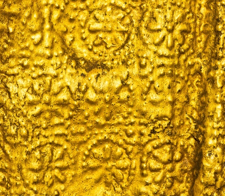 Native art carved on the wall in the temple 
