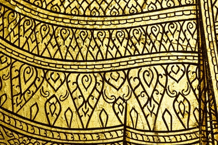 Vintage traditional Thai style art painting on temple for background, Generality in Thailand, any kind of art decorated in Buddhist church etc  created with money donated by people, no restrict in copy or useのeditorial素材