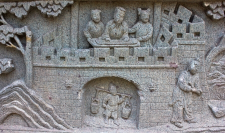 Native molding art on wall in temple, Generality in Thailand, any kind of art decorated in Buddhist church etc  created with money donated by people, no restrict in copy or useのeditorial素材