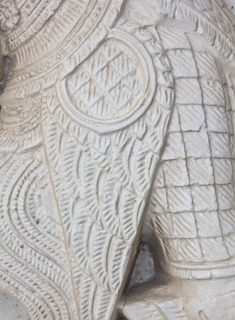 Native art carved on the wall in the temple, Generality in Thailand, any kind of art decorated in Buddhist church etc  created with money donated by people, no restrict in copy or useの写真素材