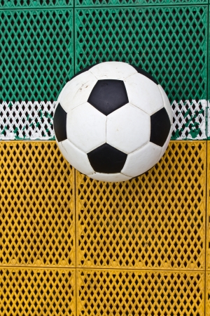 Soccer Ball on the fieldの写真素材