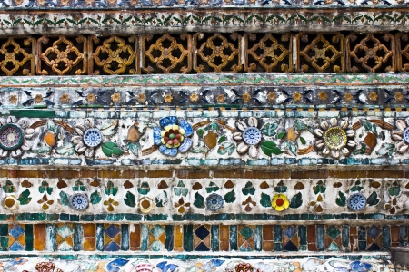 Traditional ancient on the wall tiles の写真素材