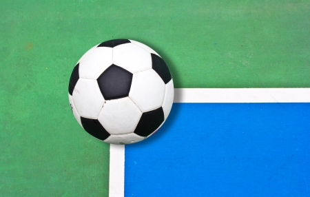 Soccer Ball on the fieldの写真素材