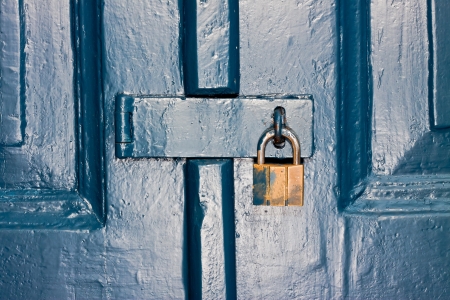 door with lockの写真素材