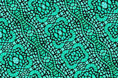 Ceramics wall decorative ornament from ceramic broken tile