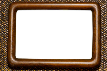 Empty wooden frame の写真素材