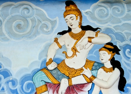 Angel, Vintage traditional Thai style artの写真素材