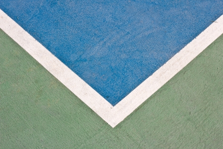 Tennis court white intersecting linesの写真素材