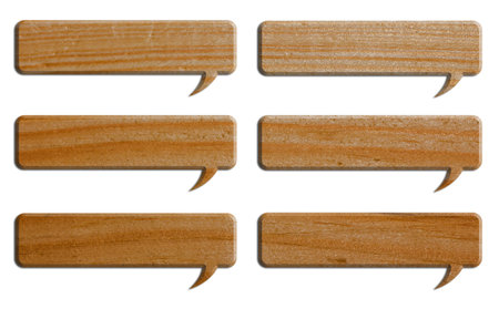 speech bubbles wooden