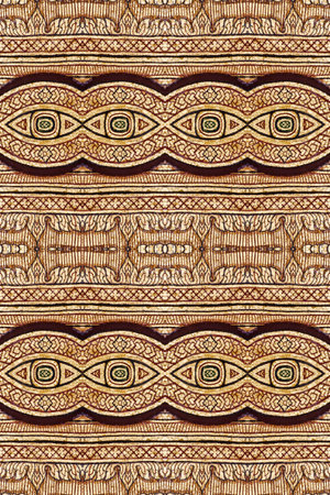 Vintage traditional Thai style art painting on templeのeditorial素材