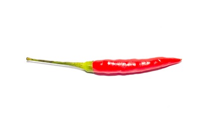 Red chilli isolated on whiteの写真素材
