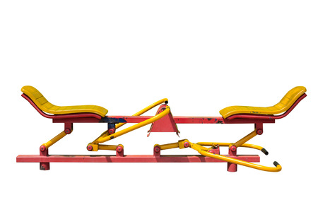 Colorful of fitness equipment isolated on white backgroundの写真素材