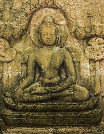 Buddha bas-reliefの写真素材