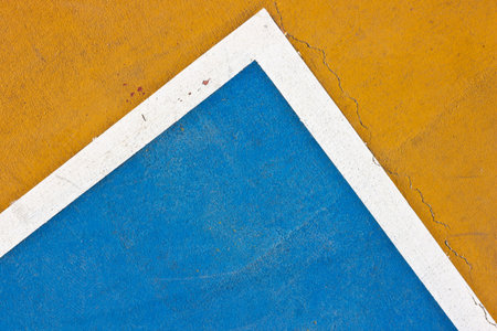 Tennis court white intersecting lines.の写真素材