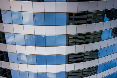 windows of office buildings
