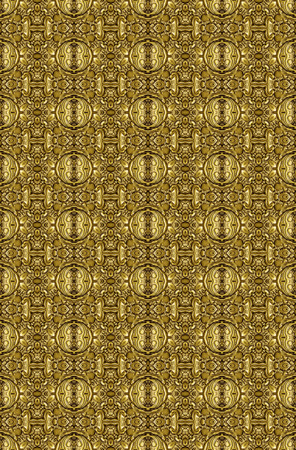 Golden vintage seamless patternの写真素材