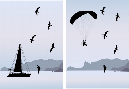 Rest on the water and in the airのイラスト素材