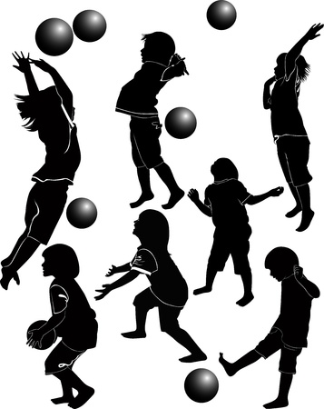   children playing ballのイラスト素材