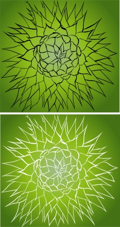 Milk thistle thistle flowers のイラスト素材