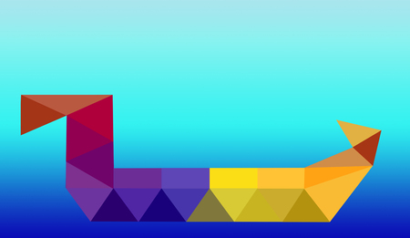 Light yellow polygonal illustration, which consist of triangles. Geometric background in Origami style with gradient.の写真素材