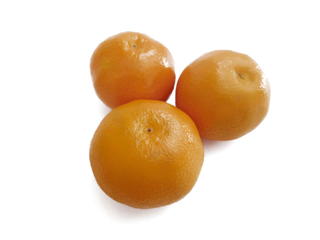 tangerine isolated on white background exotic fruitの写真素材