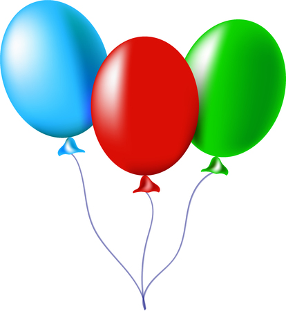 air balloons red green blueの写真素材