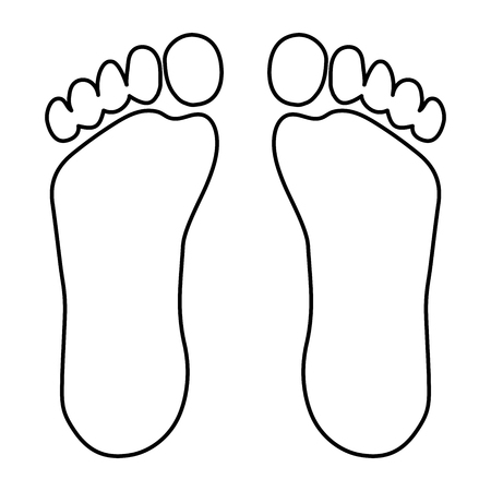 Footprint from foot icon illustration. Isolated on white background.のイラスト素材