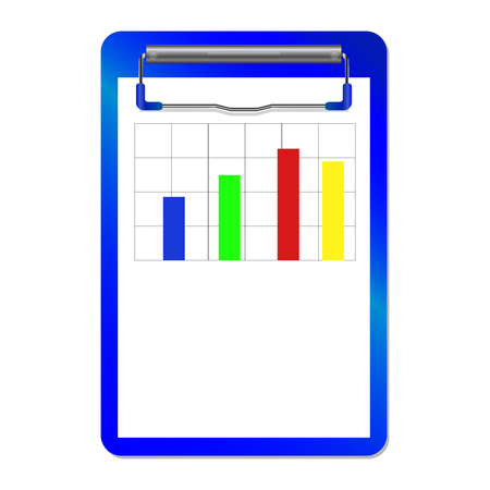 folder with clipwith diagram  vector isolated on whiteのイラスト素材