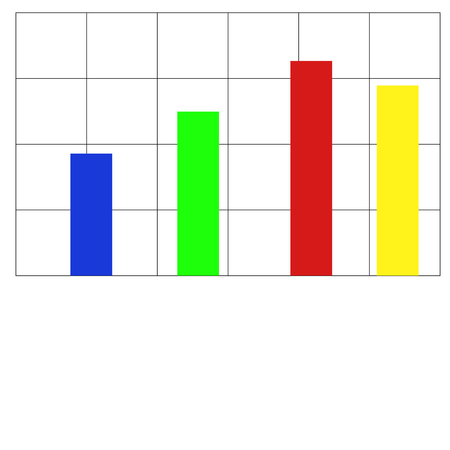 Diagram with grid vector on white backgroundのイラスト素材