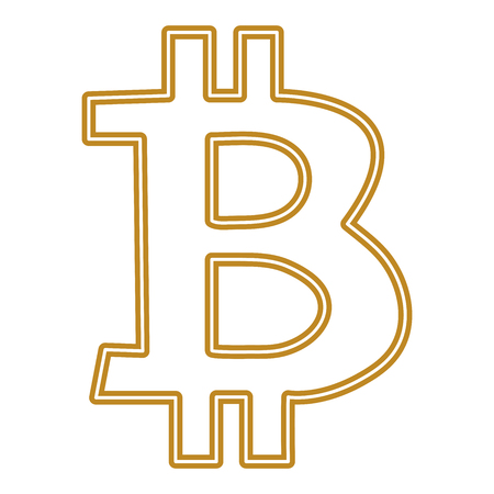 BITCOIN SYMBOL ISOLATED ON WHITE BACKGROUND VECTOR ILLUSTRATION.のイラスト素材