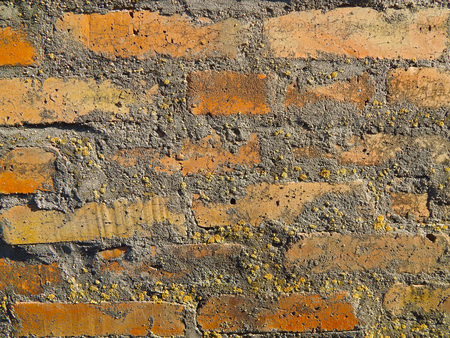 Background of old vintage brick wall, brick wall brickwork background.の写真素材